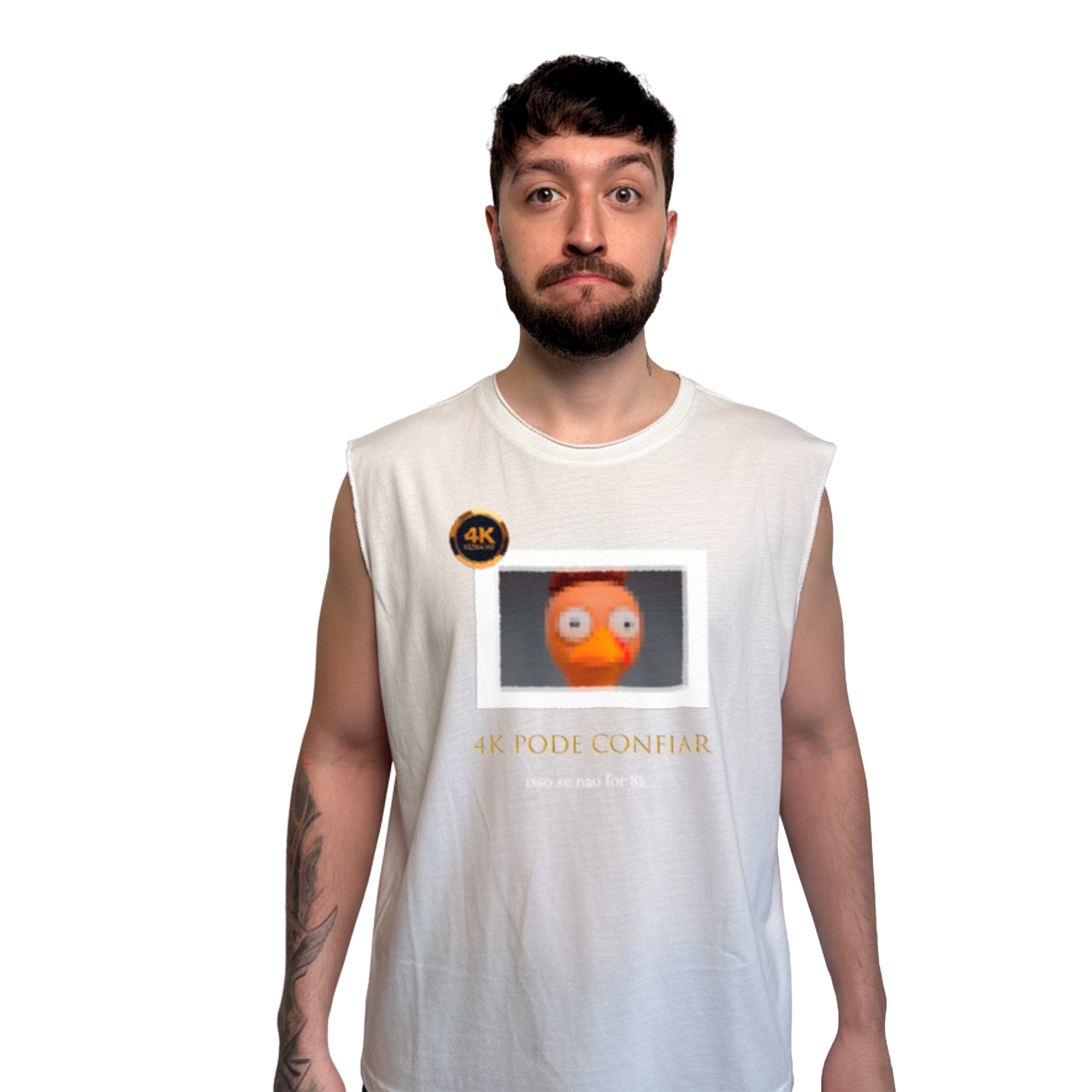 Camiseta Regata "4k Pode Confiar "