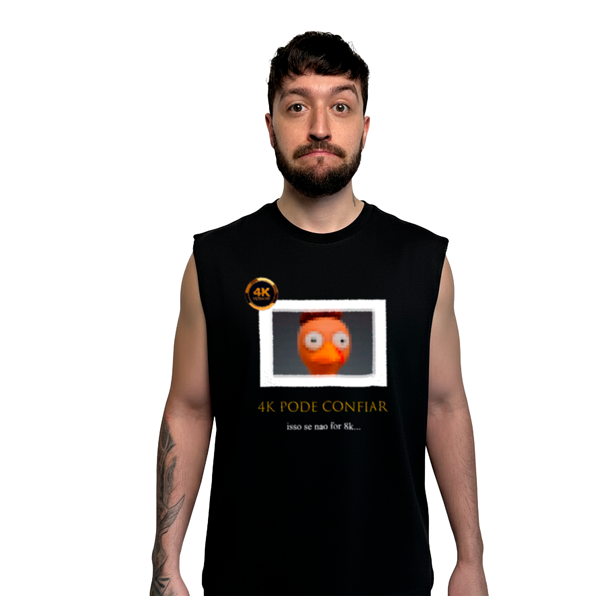 Camiseta Regata "4k Pode Confiar "