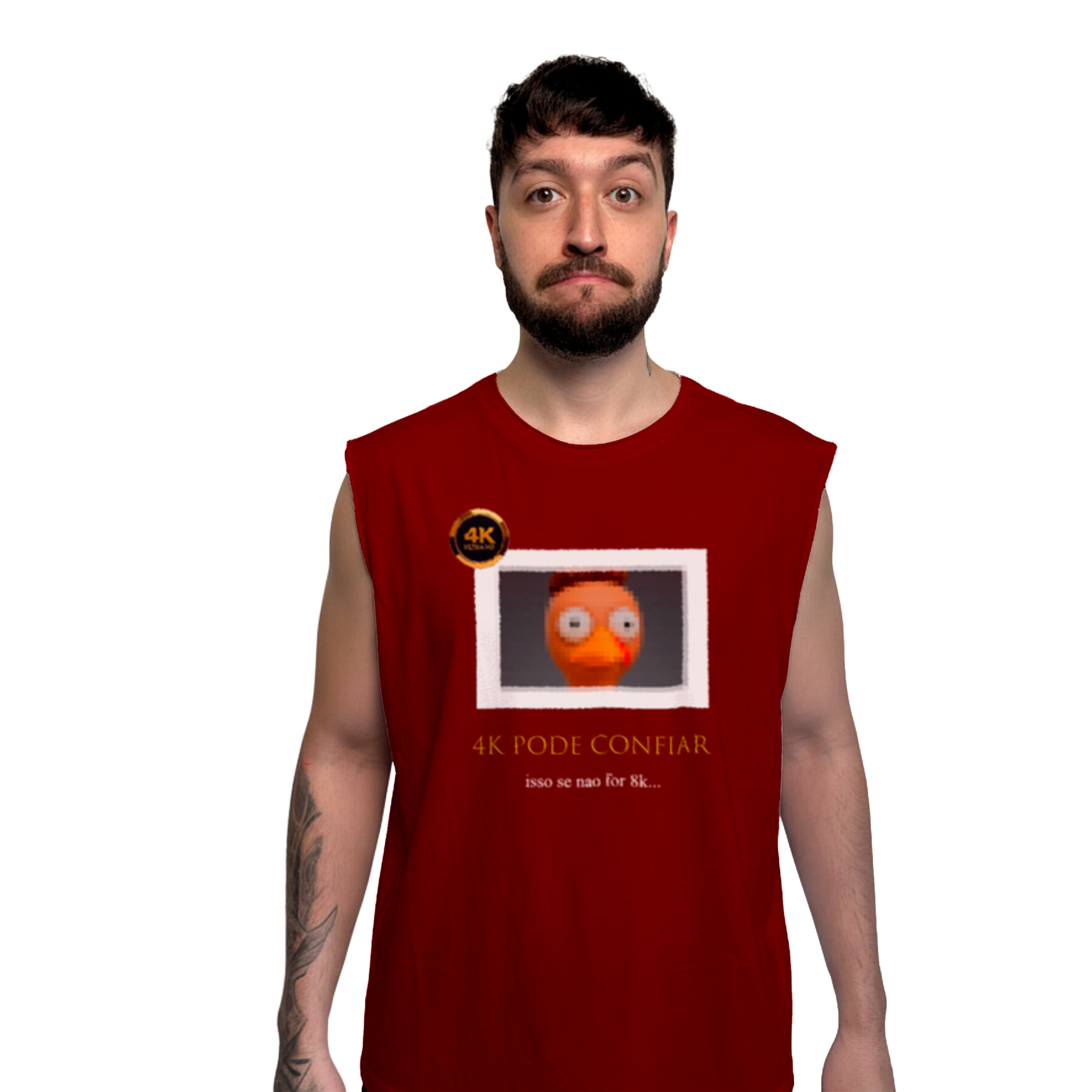 Camiseta Regata "4k Pode Confiar "